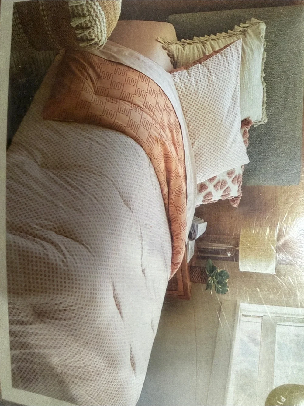 Threshold Peach and Rust Printed Comforter Set